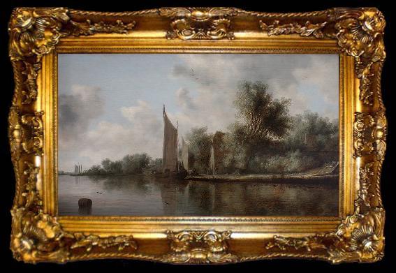 framed  Salomon van Ruysdael Paysage, ta009-2